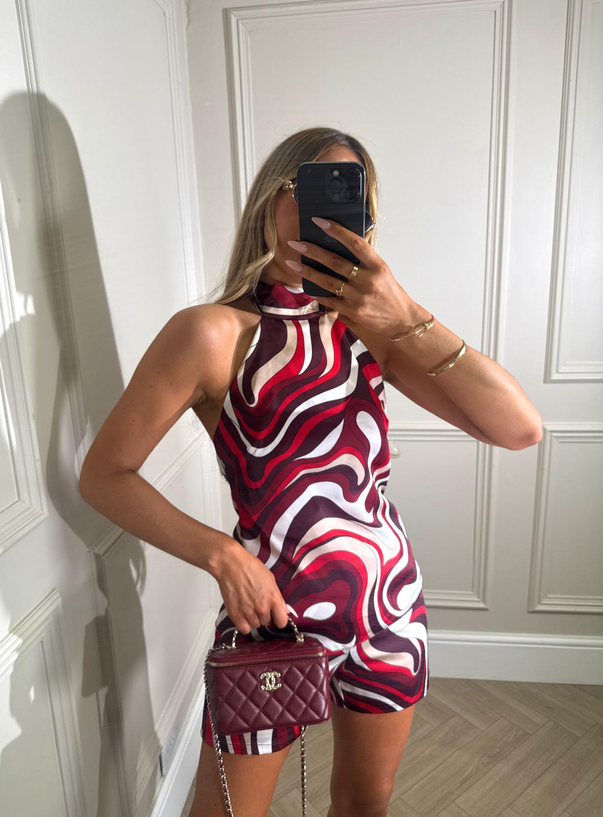 Cece print co-ord - red