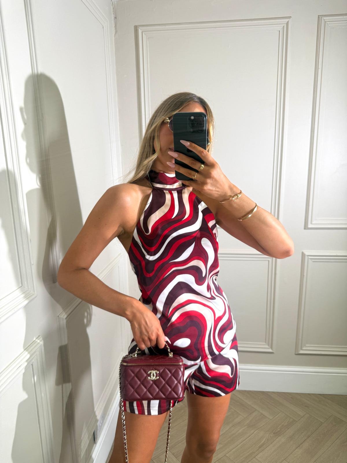 Cece print co-ord - red