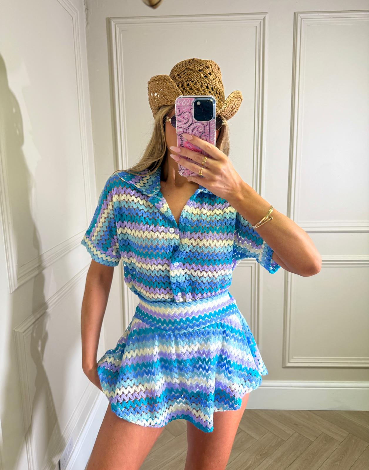 Pattern two piece - blue