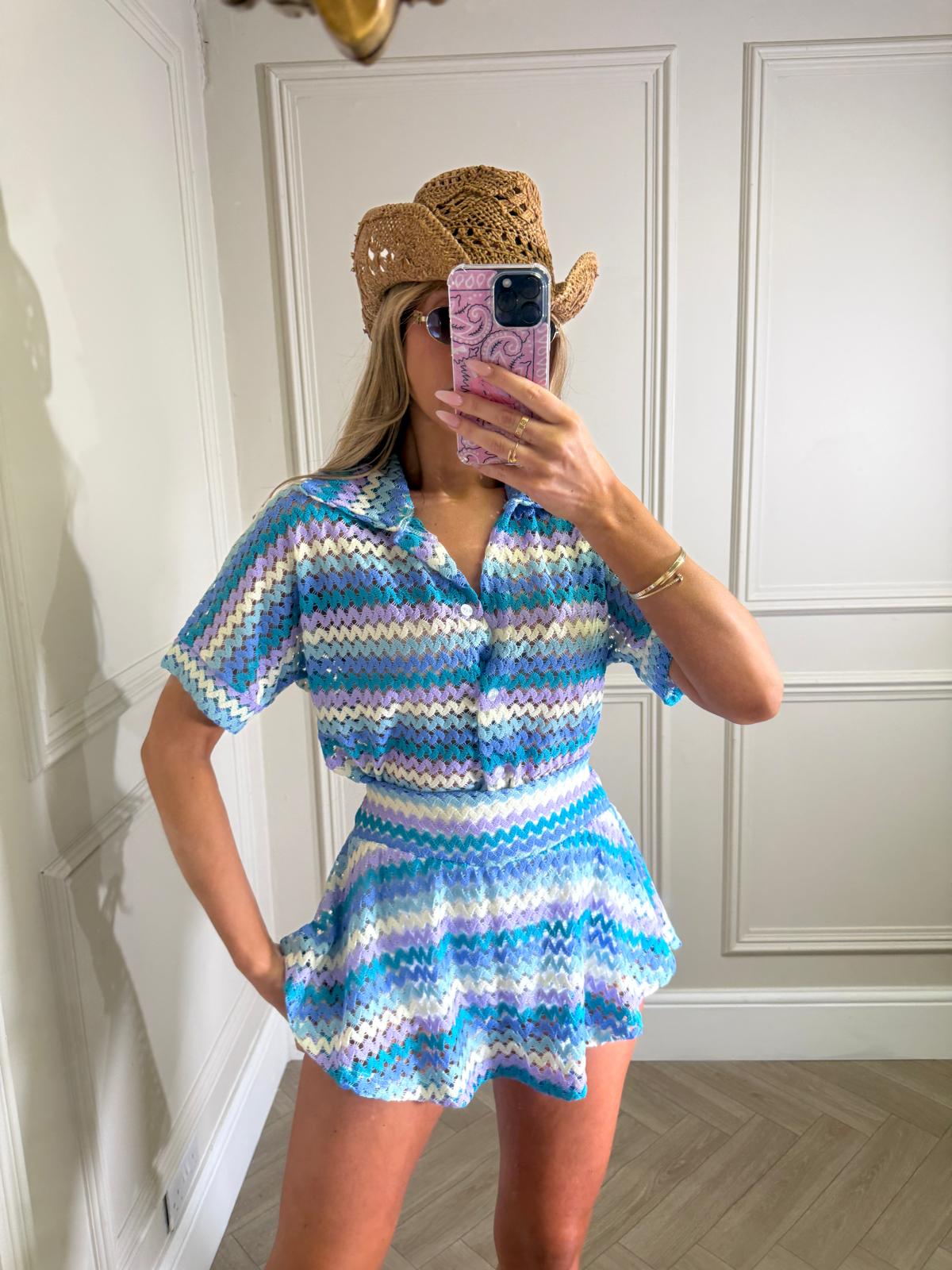 Pattern two piece - blue