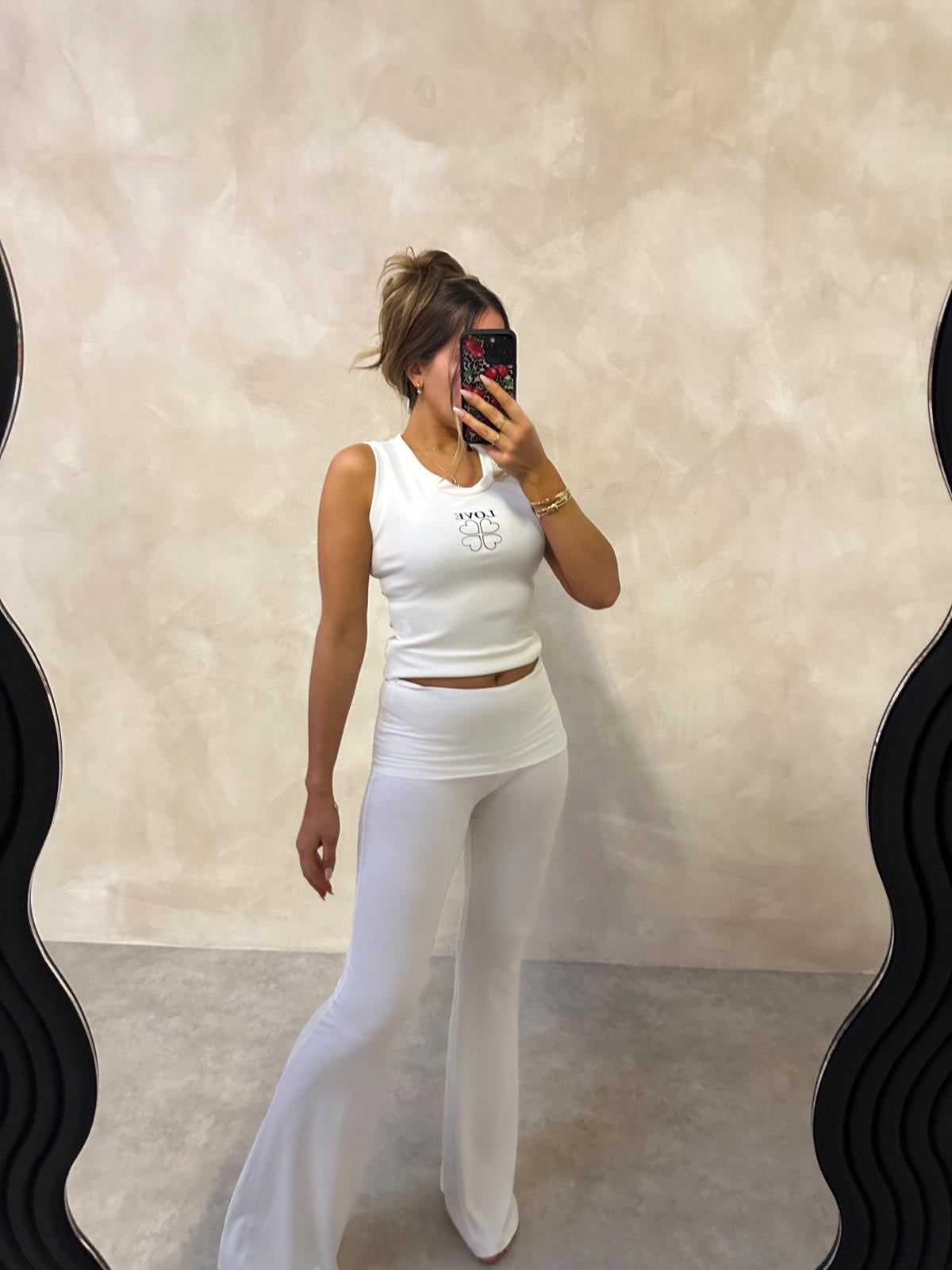 White - yoga trousers