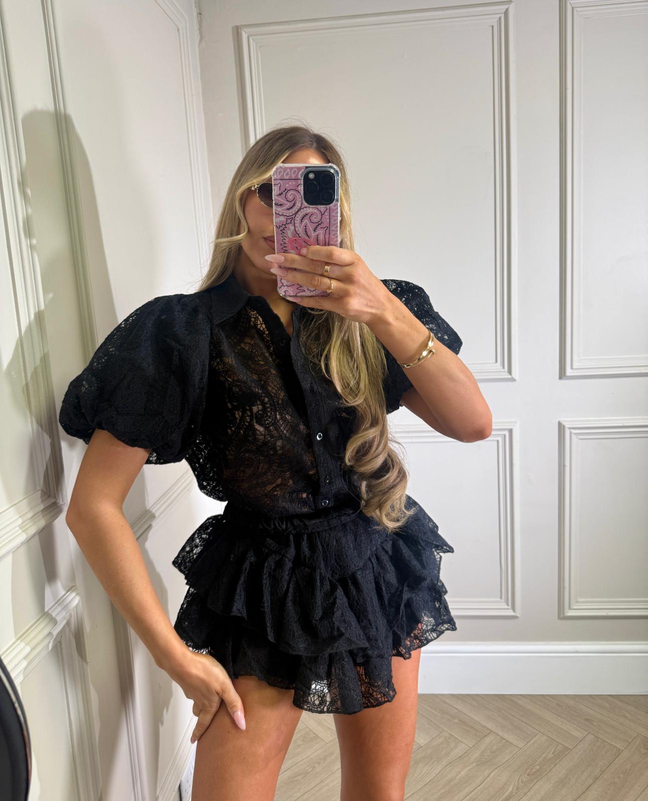 Vivian crochet co-ord - black