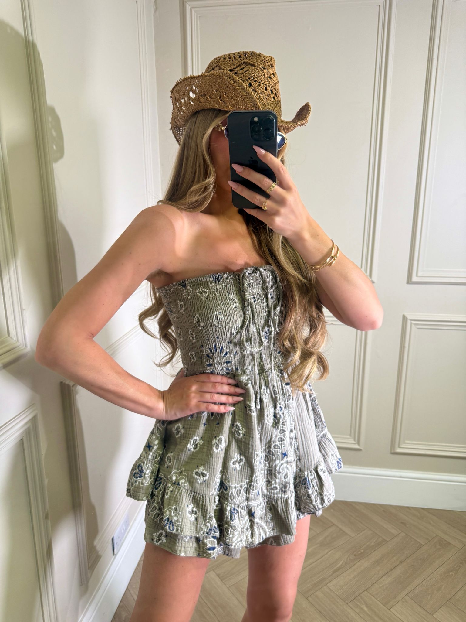 Bandeau bandana playsuit - khaki